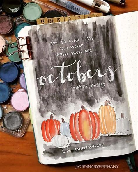 32 Cute October Bullet Journal Ideas To Get You In The Mood For Fall