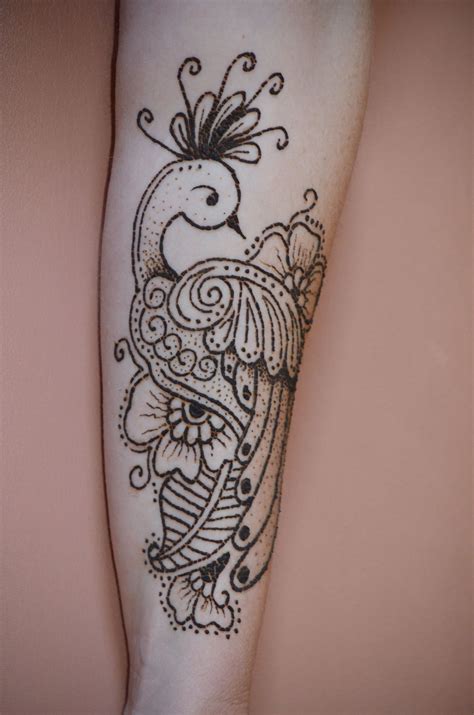 Henna Peacock Tattoo Design Pinterest