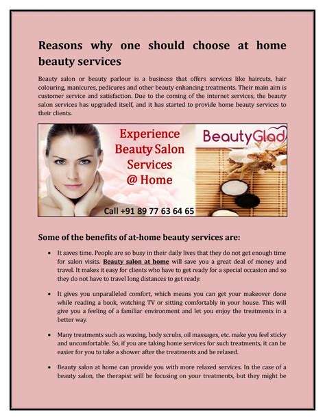 Beauty Services At Home By Beautyglad Issuu