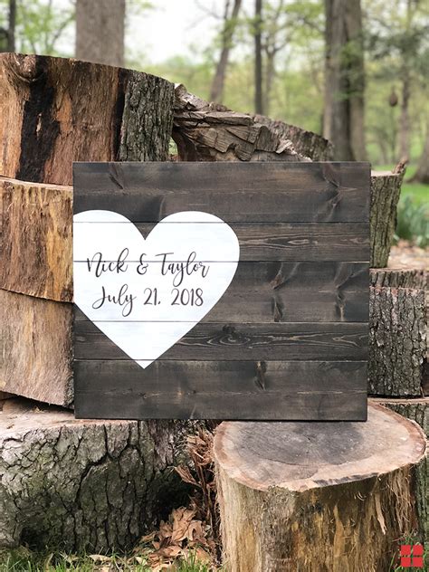 Rustic Wedding Wood Guestbook Sign