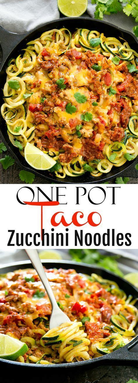 Check it out at www.healthynoodle.com show healthy noodle will finally be available in the following states through costco in the next week or two ! One Pot Taco Zucchini Noodles | Recipe | Spiralizer ...