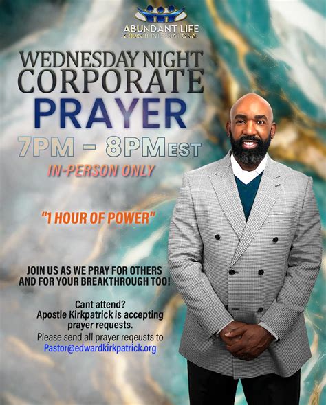 Wednesday Night Corporate Prayer Service Abundant Life Church Intl