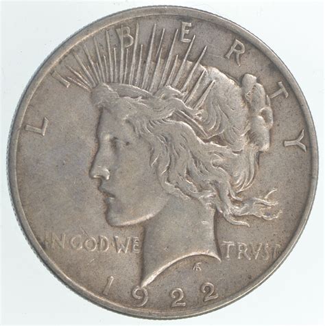 The 2.85% inflation rate means $1 in 1922 is equivalent to $16.17 today. Over 90 Years Old! 1922 Peace Silver Dollar - 90% Silver ...