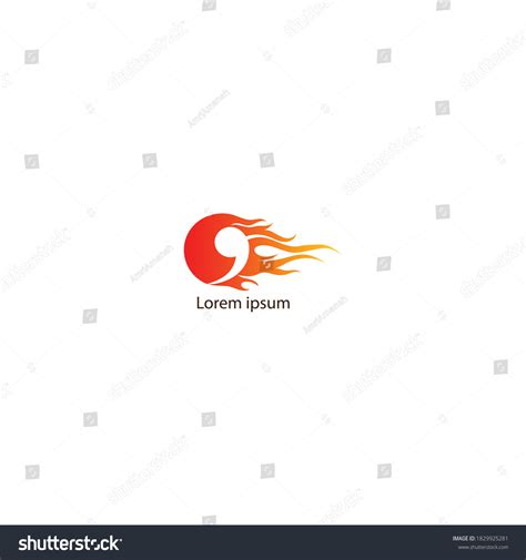 Fireball Circle Art Design Logo Stock Vector Royalty Free 1829925281