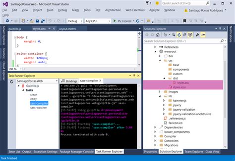 Compilando Sass En Visual Studio Con Gulp Y Automatizando Tareas