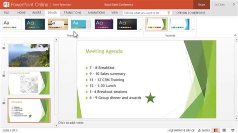 There are a couple of ways to. PowerPoint Online in Office 365 - YouTube