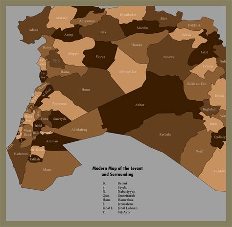 Modern Levant Map Harakact