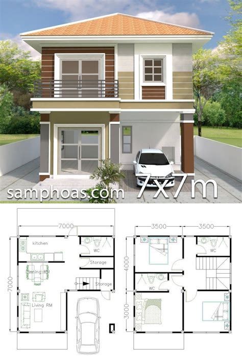 Small Home Design Plan 6x11m With 3 Bedrooms Samphoas Plan Small