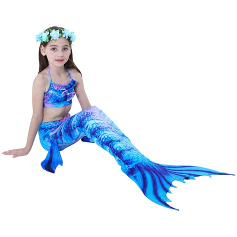 Hot Selling Mermaid Swim Kids Dress Girls Swim Wear Mermaid Honeysbye