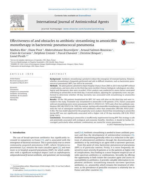 Pdf Effectiveness Of And Obstacles To Antibiotic Streamlining To