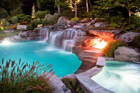 Waterfall Designs By Top 50 Pool Builder Bergen County Nj