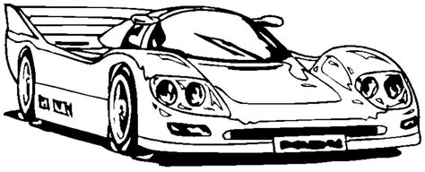 Gambar hitam dan putih satu warna kendaraan bermotor. Sketsa Gambar Mewarnai Mobil Balap Hitam Putih PAUD TK SD ...