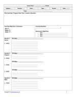lesson plan template completed  teaching resources