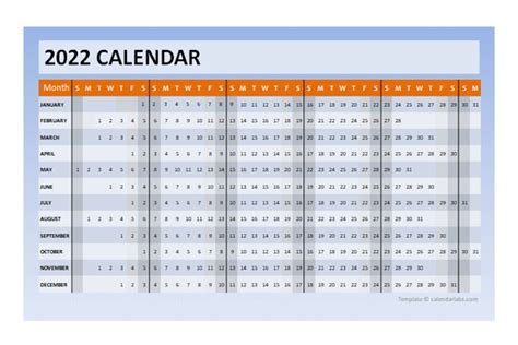 2022 Powerpoint Calendar Timeline Free Printable Templates