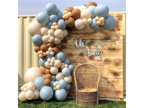 140pieces Brown Coffee Blue Balloon Garland Arch Kit Brown Etsy