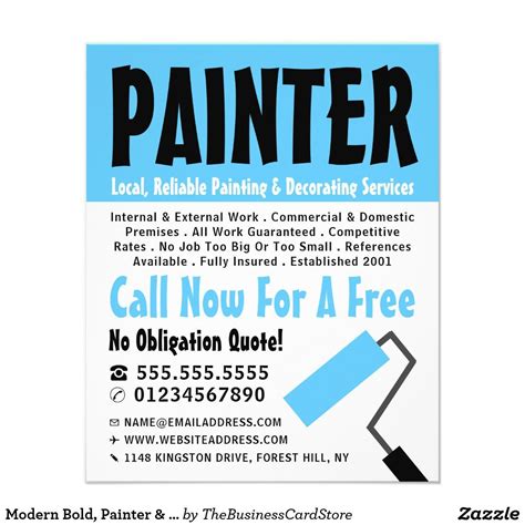 Modern Bold Painter And Decorator Advertising Flyer Zazzle