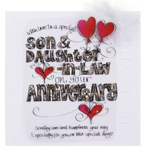 Happy Anniversary For Son And Daughter In Law Wendy Jones Blackett