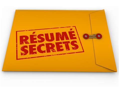 Resume Secrets Yellow Envelope Help Guidance Tips Advice Job Int
