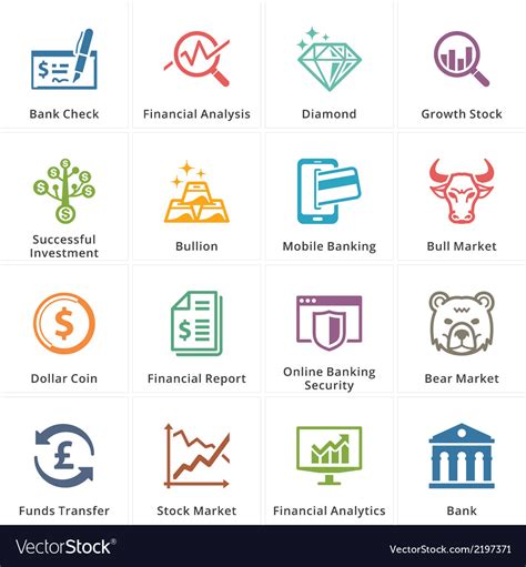 Personal Business Finance Icons Set 1 Royalty Free Vector