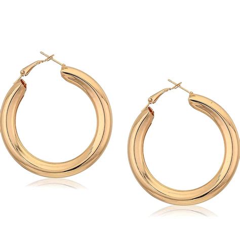 Buy Extra Large Thick Gold Hoop Earrings For Women Light Weight