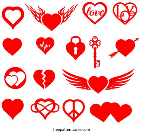 16 Free Heart Love Symbol Vectors For Valentine S Day Projects