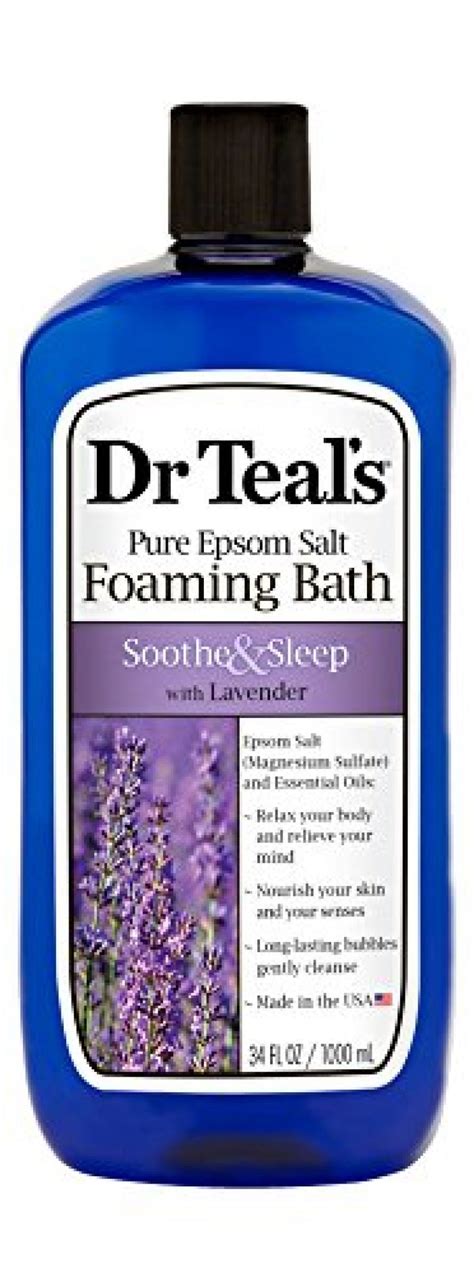 Dr Teals Foaming Bath With Pure Epsom Salt Soothe And Sleep With