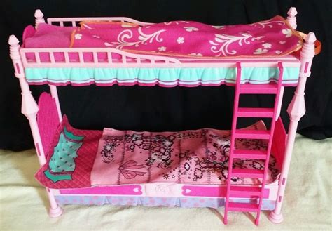 Barbie doll deluxe bedroom furniture doll dream house bed and side table cfb60. Barbie Doll Sisters Sleeptime Bunk Bed Bedroom Furniture ...
