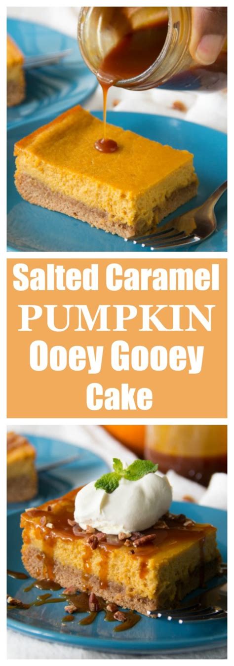 Salted Caramel Pumpkin Ooey Gooey Cake Say Grace
