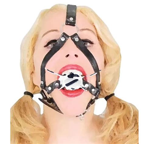 Bondage Metal O Ring Open Mouth Gag Spider Oral Fixation Head Harness Bdsm Slave Picclick