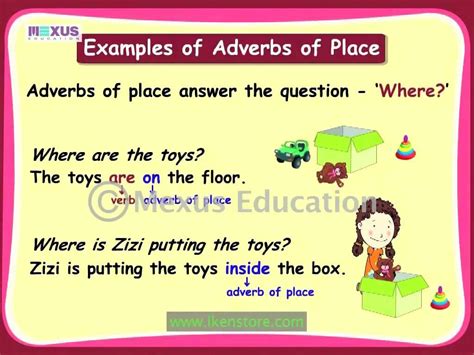 She is singing a song. Adverbs of Place | Adverbs, English lessons, Lesson