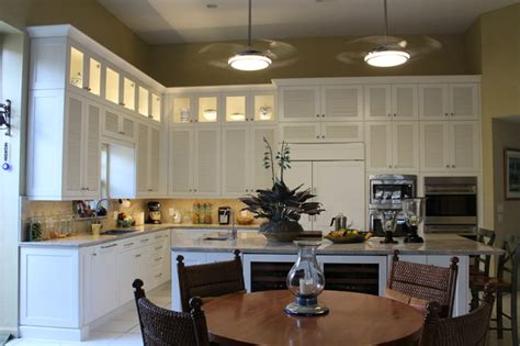 They offer a finished look. Louver Stacked Uppers - Traditional - Kitchen - Miami - by ...