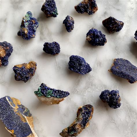 Azurite Crystal Specimen From Morocco Minera Emporium Crystal