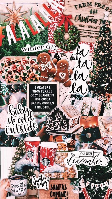 Pin By Alina On Christmas Christmas Collage Wallpaper Iphone