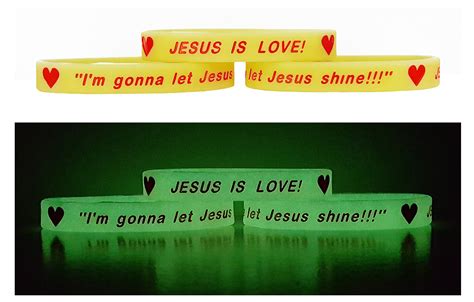 Custom glow in the dark wristbands is made by using a phosphor to modulate silica gel. Renew Your Mind JESUS IS LOVE! Glow in the Dark Silicone ...