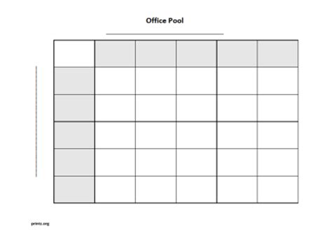 Here you can find nfl pick sheets, confidence pool sheets, pool host master sheets and. Office Pool 25 Squares