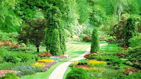Graceful Green Summer Garden Landscape Design Facebook Timeline Cover
