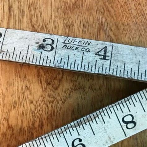 Antique Wooden Folding Ruler Lufkin Rule Company Made In Usa 72