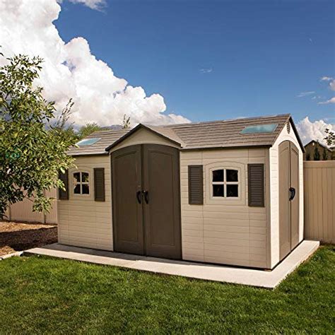 Lifetime Outdoor Storage Dual Entry Shed X Ft Desert Sand Pricepulse