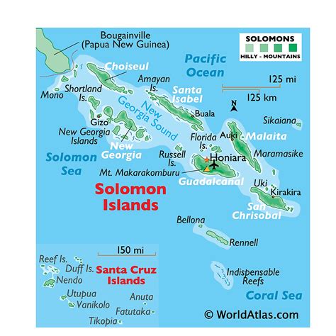 Mapas De Islas Salomón Atlas Del Mundo