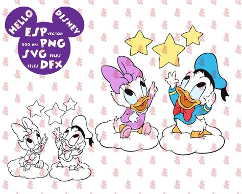Disney Baby Donald Duck Svg Mickey Mouse Svg Daisy Duck Svg Baby The
