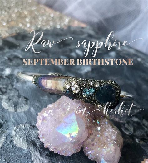 September Birthstone Virgo Raw Sapphire Crushed Crystal Etsy