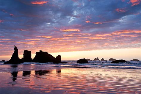 Sunset At Bandon Beach Photograph By Alvin Kroon Fine Art America