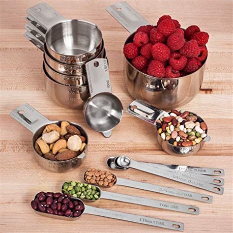 Hudson Essentials Stainless Steel Measuring Cups And Spoons Set 15