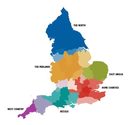 Traditional Regions Of England 3600x3300