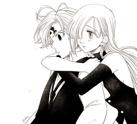 Elizabeth Liones And Meliodas Nanatsu No Taizai Drawn By Harumiya