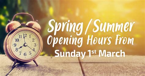 Spring Summer Opening Hours Latest Earnshaws