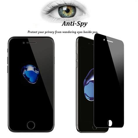 privacy anti spy tempered glass screen protector black for iphone 6 plus 7 8 6s ebay