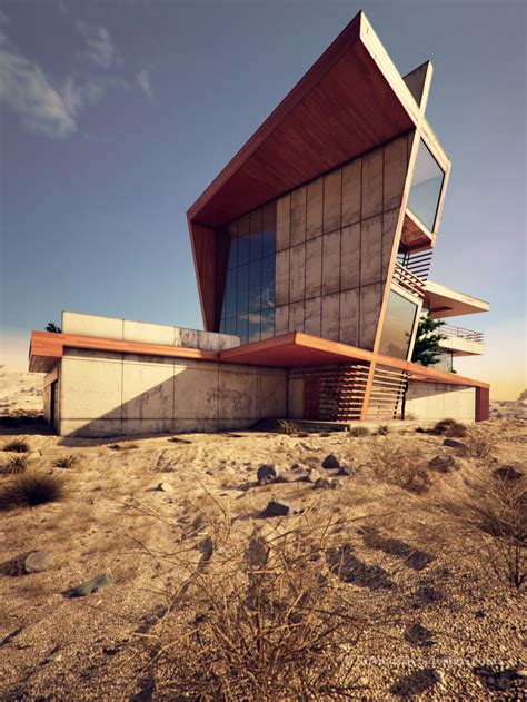 Architectural rendering exterior / Desert Rose (Competition project ...