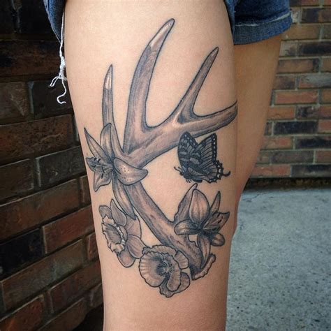 24 Deer Antler Tattoos With Powerful Meanings Tattooswin