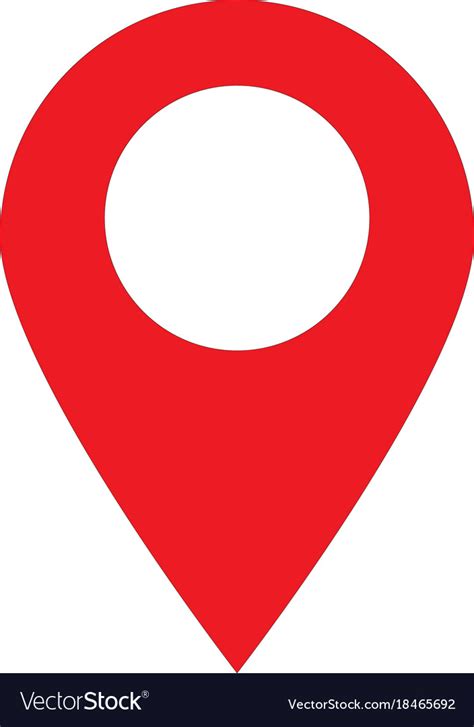 Location Pin Icon On White Background Location Vector Image